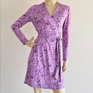 DVF Vintage Purple Swirl Dress